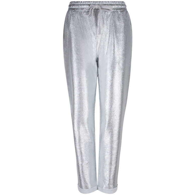 Josh Foil Print Sweat Pants Silver