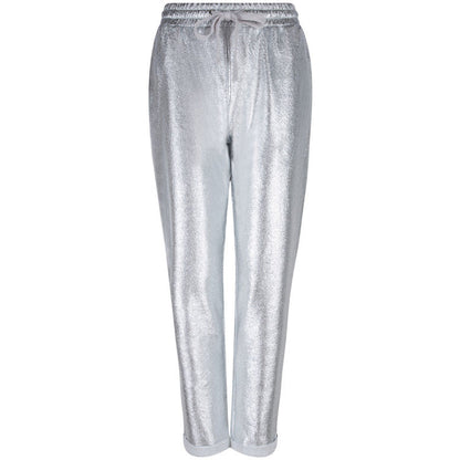 Josh Foil Print Sweat Pants Silver
