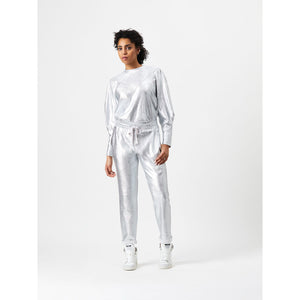 
                  
                    Ladda bild in galleri, Josh Foil Print Sweat Pants Silver
                  
                