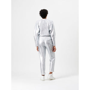 
                  
                    Ladda bild in galleri, Josh Foil Print Sweat Pants Silver
                  
                