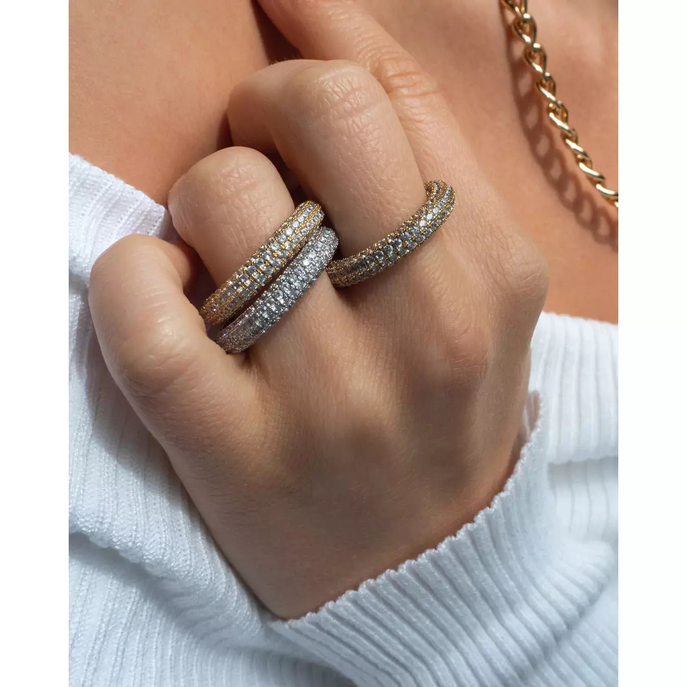 PAVE AMALFI RING- GOLD