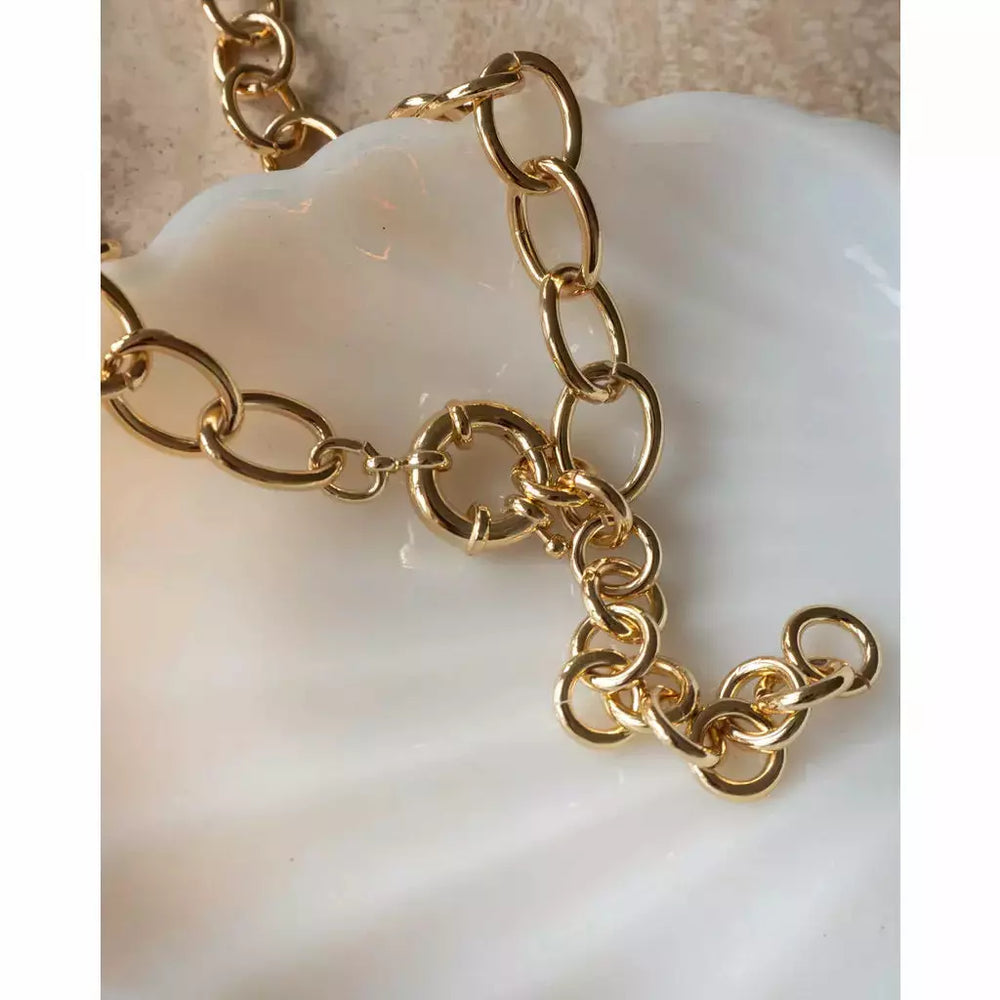 
                  
                    Ladda bild in galleri, LUV AJ Cleo Link Chain Necklace gold
                  
                