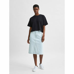 
                  
                    Ladda bild in galleri, SLFFRAME SS Oneck CROP TEE svart
                  
                
