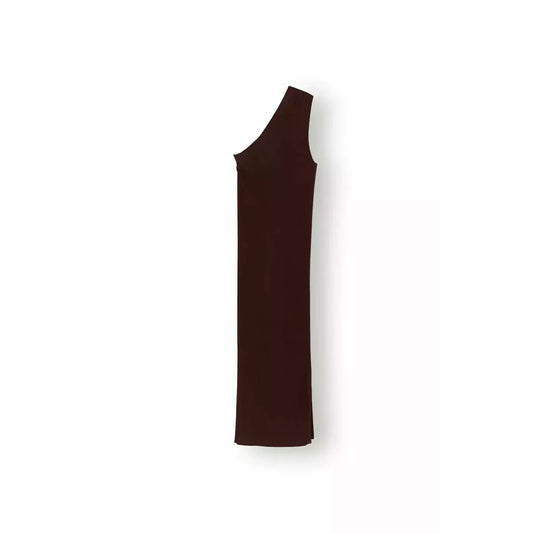 NORR Sherry one-shoulder dress brun